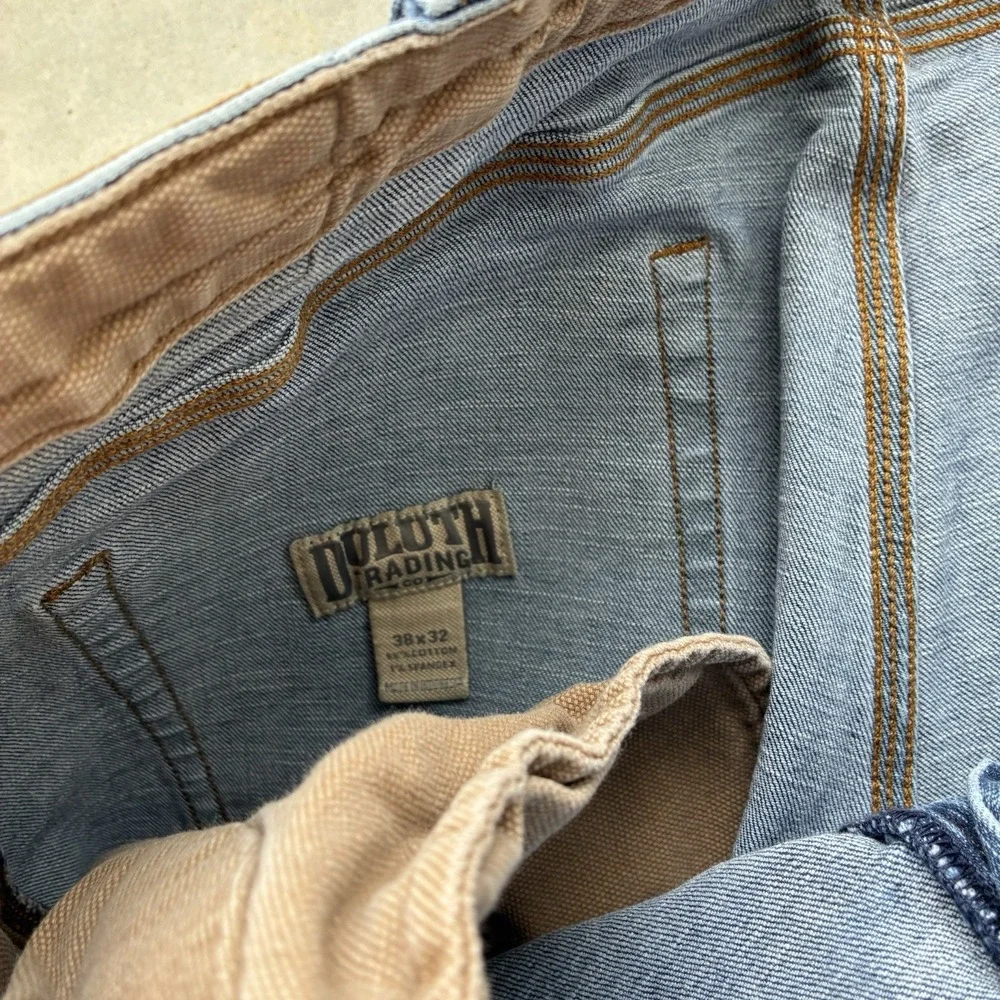 Duluth Trading Co Jeans Men's 38x32 Flex Ballroom Denim Blue Jeans Workwear - Picture 6 of 7